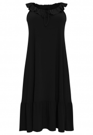 Yoek | Sleeveless dress frill strap DOLCE - black indigo