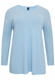 Yoek | Pull v-neck cashmere - light blue