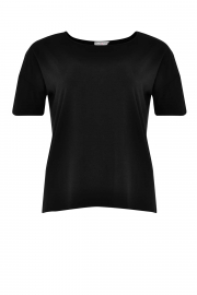 Yoek | Shirt wide short sleeve COTTON - white black blue