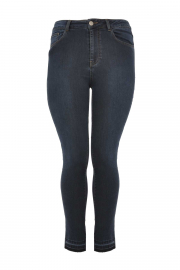 Yoek | Jeans ripped bottom - grey dark indigo