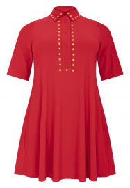 Tunic polo wide bottom studs DOLCE - black blue red pink