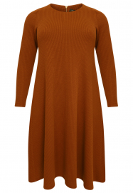 Yoek | Dress RIBBING - brown