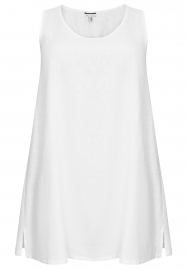 Yoek | Tunic A-line sleeveless LINEN - white 