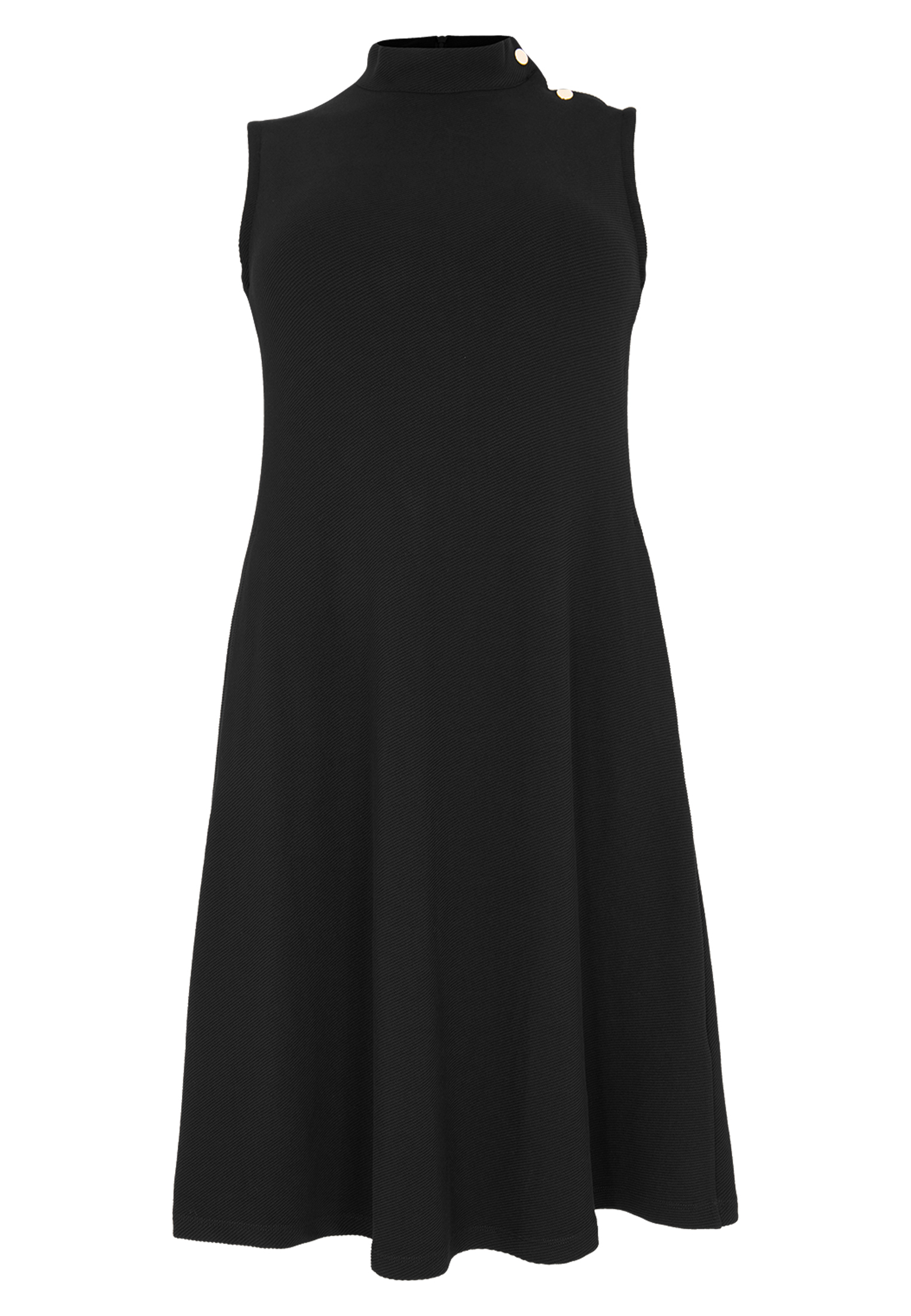 Dress A-line sleeveless DIAGONAL - black blue