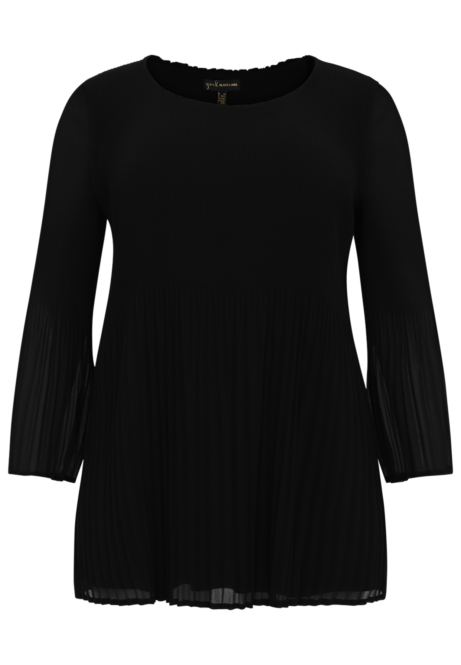 Tunic irregular plissé - black 