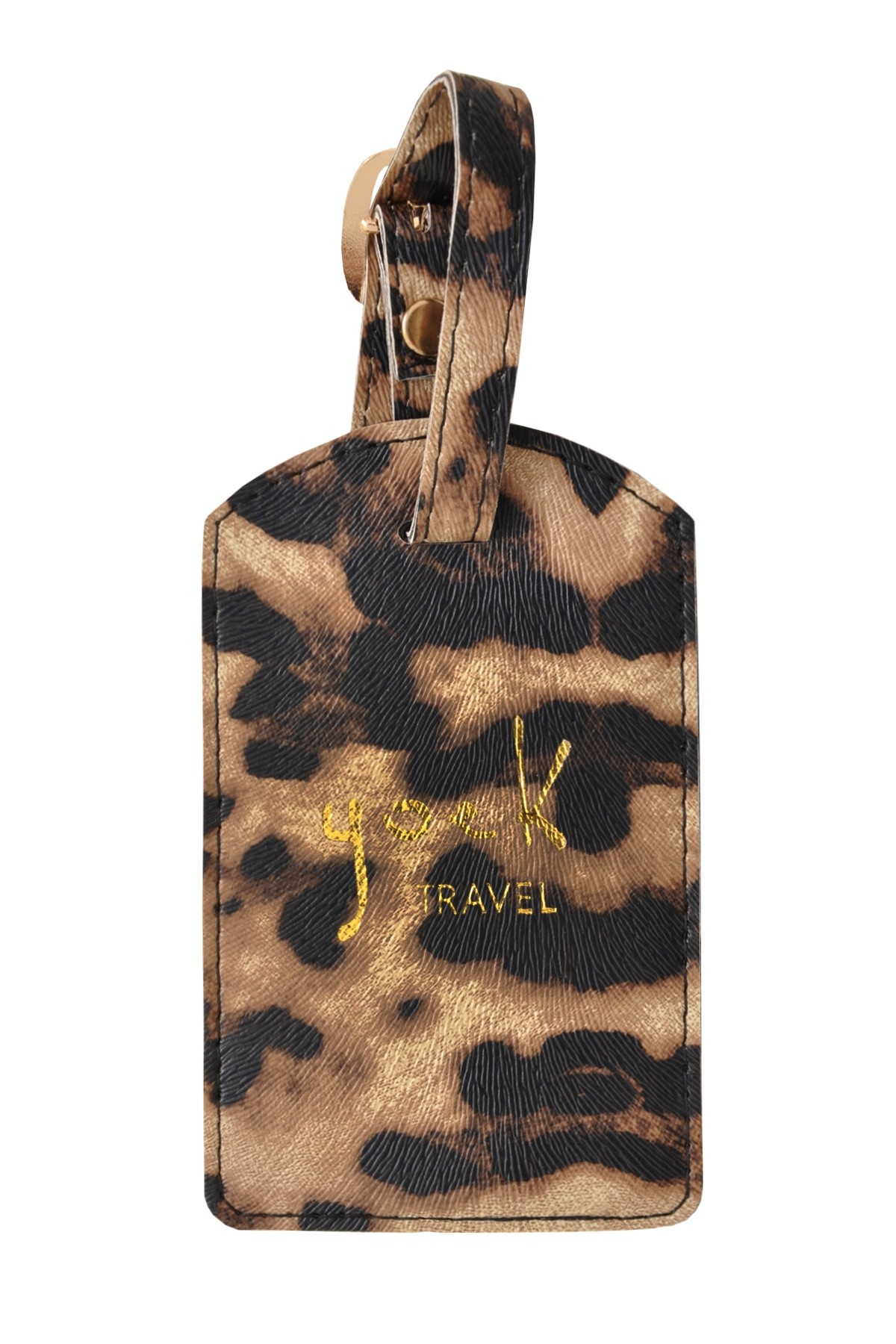 Luggage Tag Leopard - brown