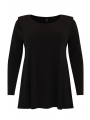 Tunic flare with shoulder pads DOLCE - black 