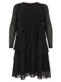 Dress with frills SCRATCH - black 