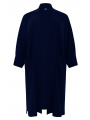 Jacket long pleat DIAGONAL - ecru black blue