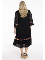 Dress pompom lace - black 