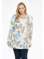 Pullover square BUTTERFLY - white 