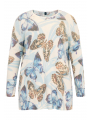 Pullover square BUTTERFLY - white 