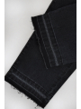 Ripped bottom jeans - grey dark indigo