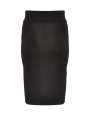 Skirt tight kneelength vi/ea - black 
