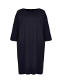 Midi dress pockets COTTON - black blue