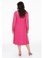 Dress long buttoned LACE - pink