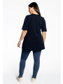 Tunic flare buttoned ORGANIC COTTON - black blue pink