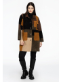Blouse-jacket suede patchwork - brown