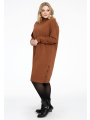 Dress high neck knitted - black grey brown