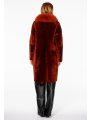 Coat lammy fur collar - orange 
