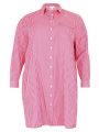 Dress blouse buttoned SMALL STRIPE - blue pink