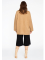 Pullover with cable knit - brown