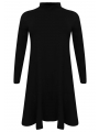 Dress with turtle neck ORGANIC COTTON - black 